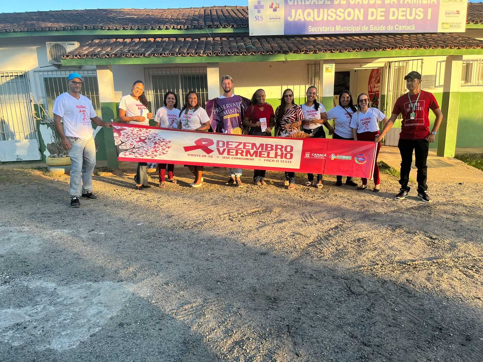 Camacã: Unidade de Saúde Dr. Jaquisson de Deus I, realiza campanha do Dezembro Vermelho